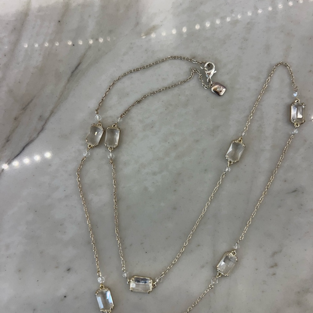 Ralph Lauren Elegant Silver and Crystal Necklace